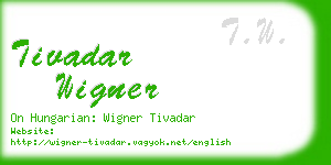 tivadar wigner business card